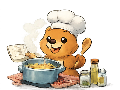 Drop mascot cooking
